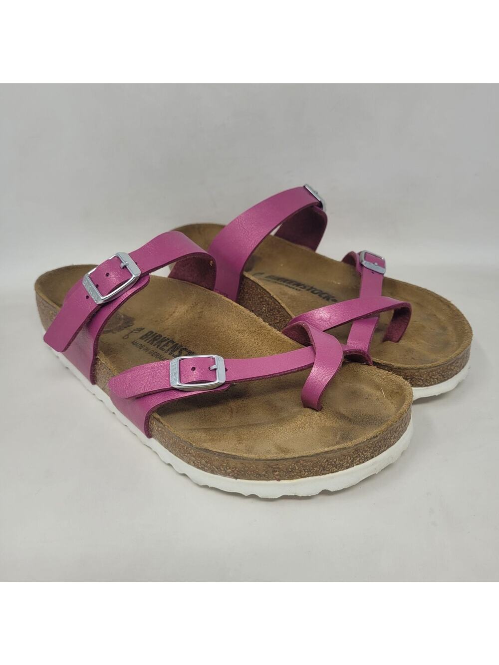 Birkenstock Mayari Sandals EU39 US8.5 Pink Magenta Haze Birko-Flor Slip On - Picture 1 of 10